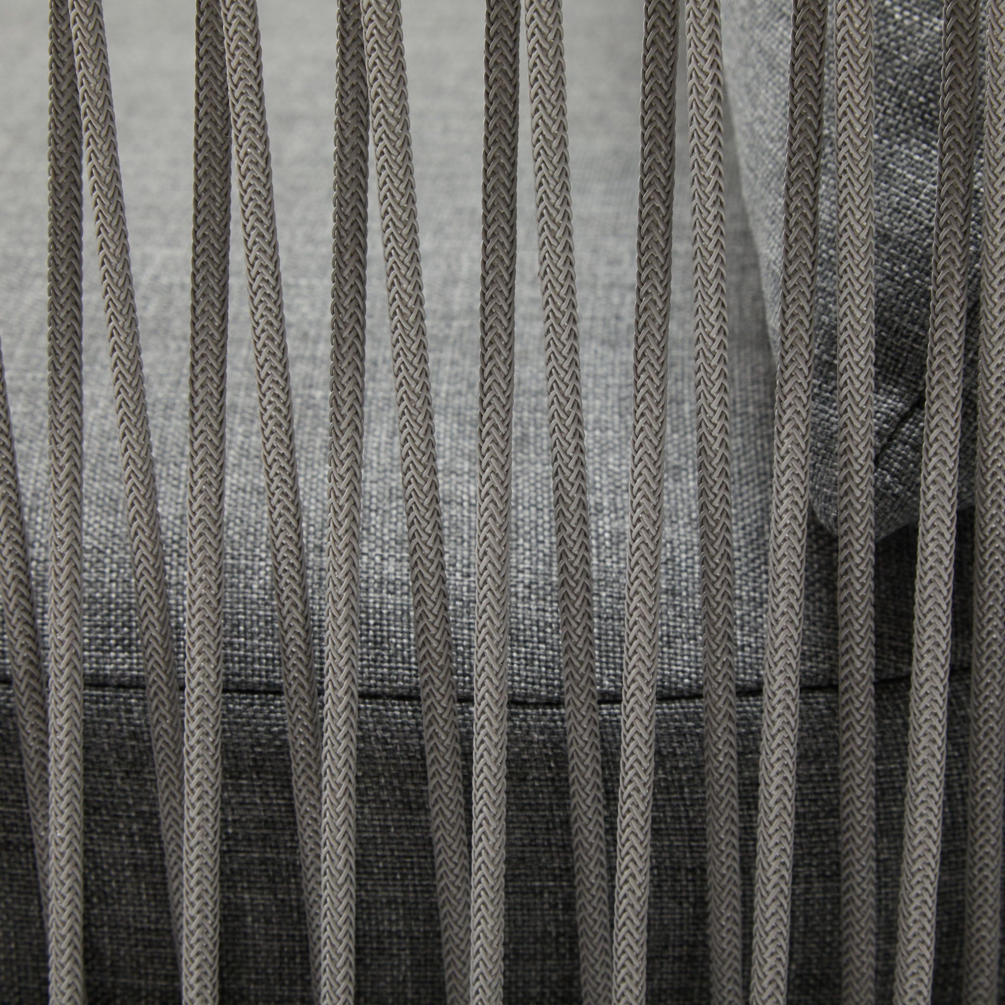 Modern Curved Aluminum Lounge Chair With Stylish Rope Weave Design And Cushioned Comfort For Outdoor