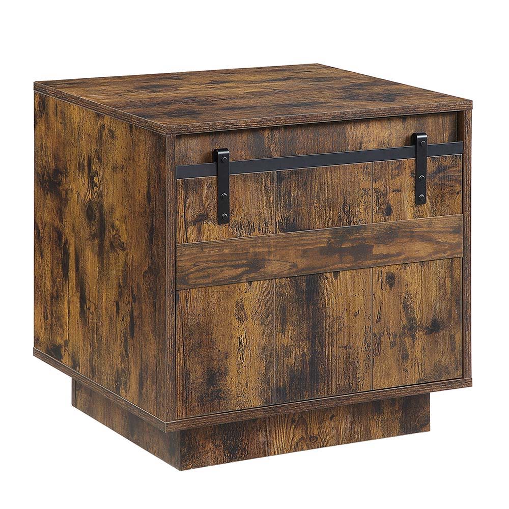 ACME Bellarosa - End Table - Rustic Oak | Meri Furniture