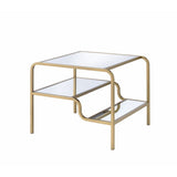 Astrid - End Table - Gold & Mirror