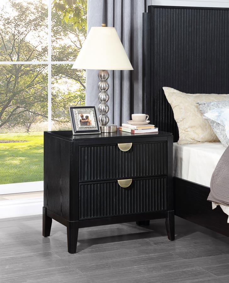 Brookmead - 2-Drawer Nightstand - Black