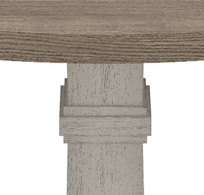 Tannen 59" Round White and Gray Dining Table