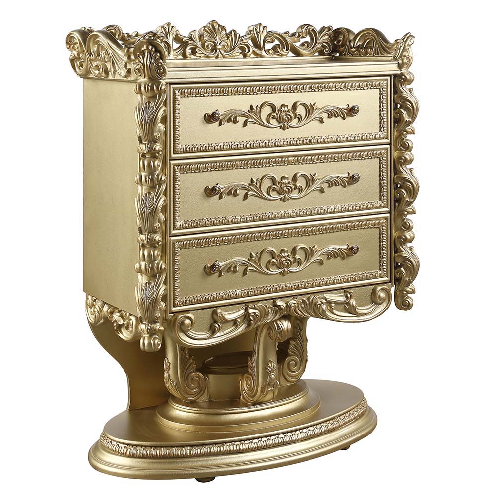 ACME Bernadette - Chest - Gold Finish | Meri Furniture