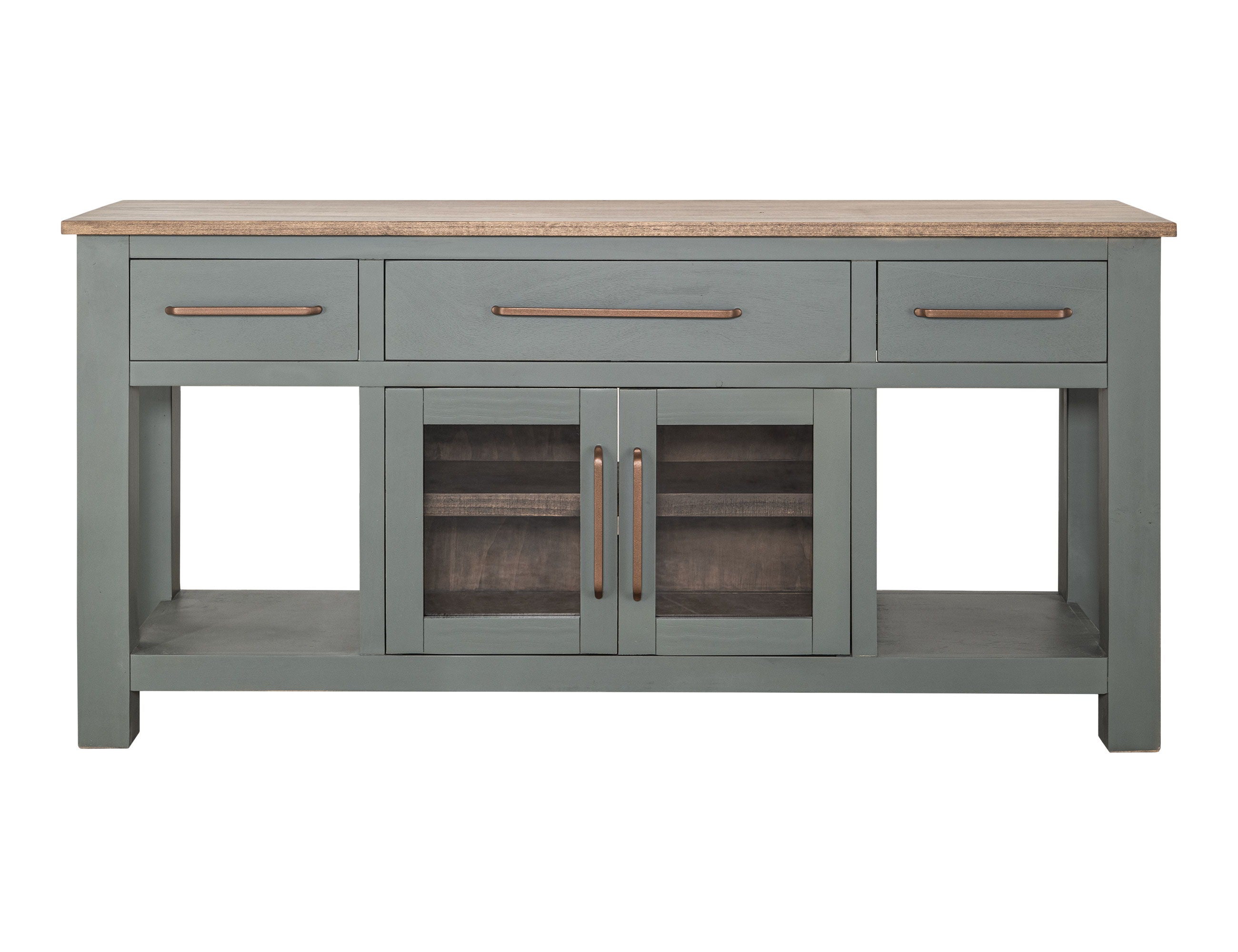 International Furniture Direct Alban - Console - Green / Brown | Meri Furniture