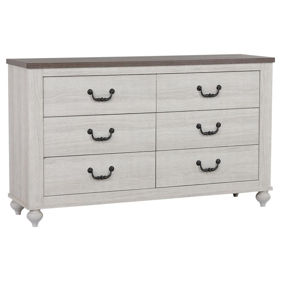 Coaster Fine Furniture Stillwood - 6-Drawer Dresser - Vintage Linen | Meri Furniture