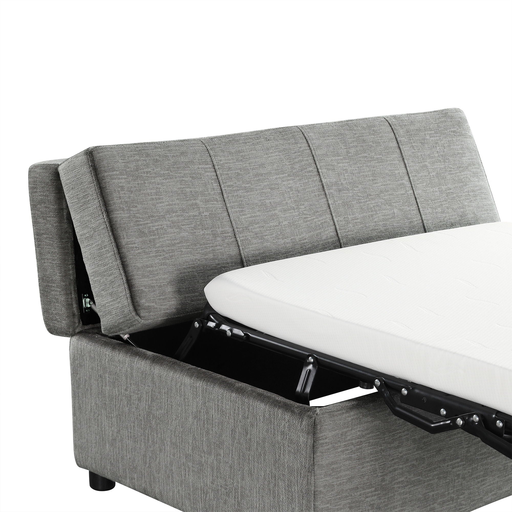 Twin Size Folding Ottoman Sleeper Bed With Mattress Convertible Guest Bed