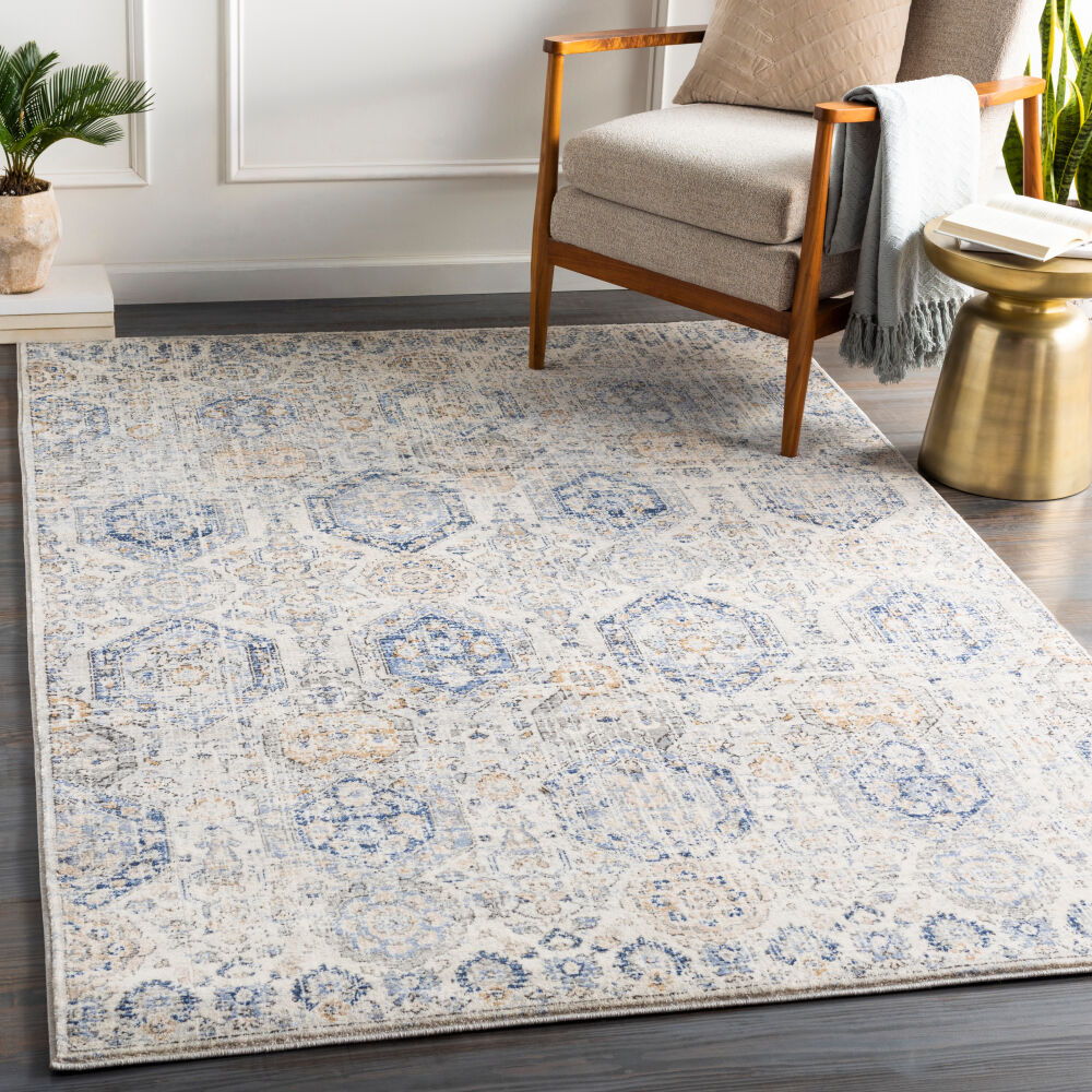 Indigo Machine Woven Rug