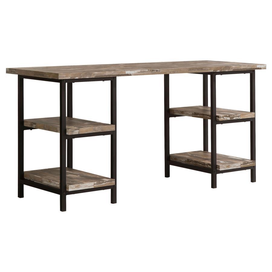 Coaster Fine Furniture Kemper - 4-Shelf Writing Desk - Weathered Brown | Meri Furniture