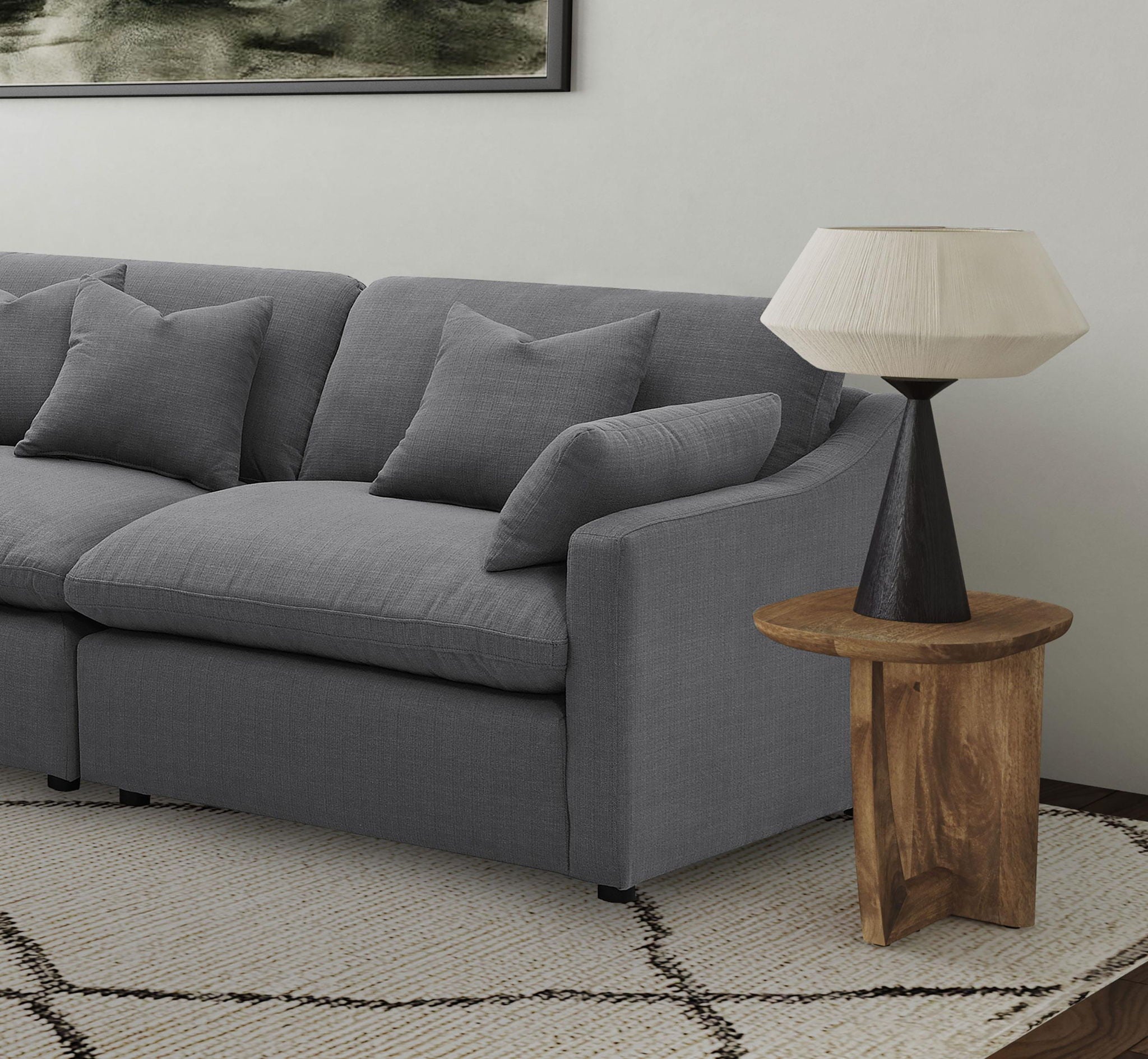 Hobson Upholstered RAF Chair Charcoal