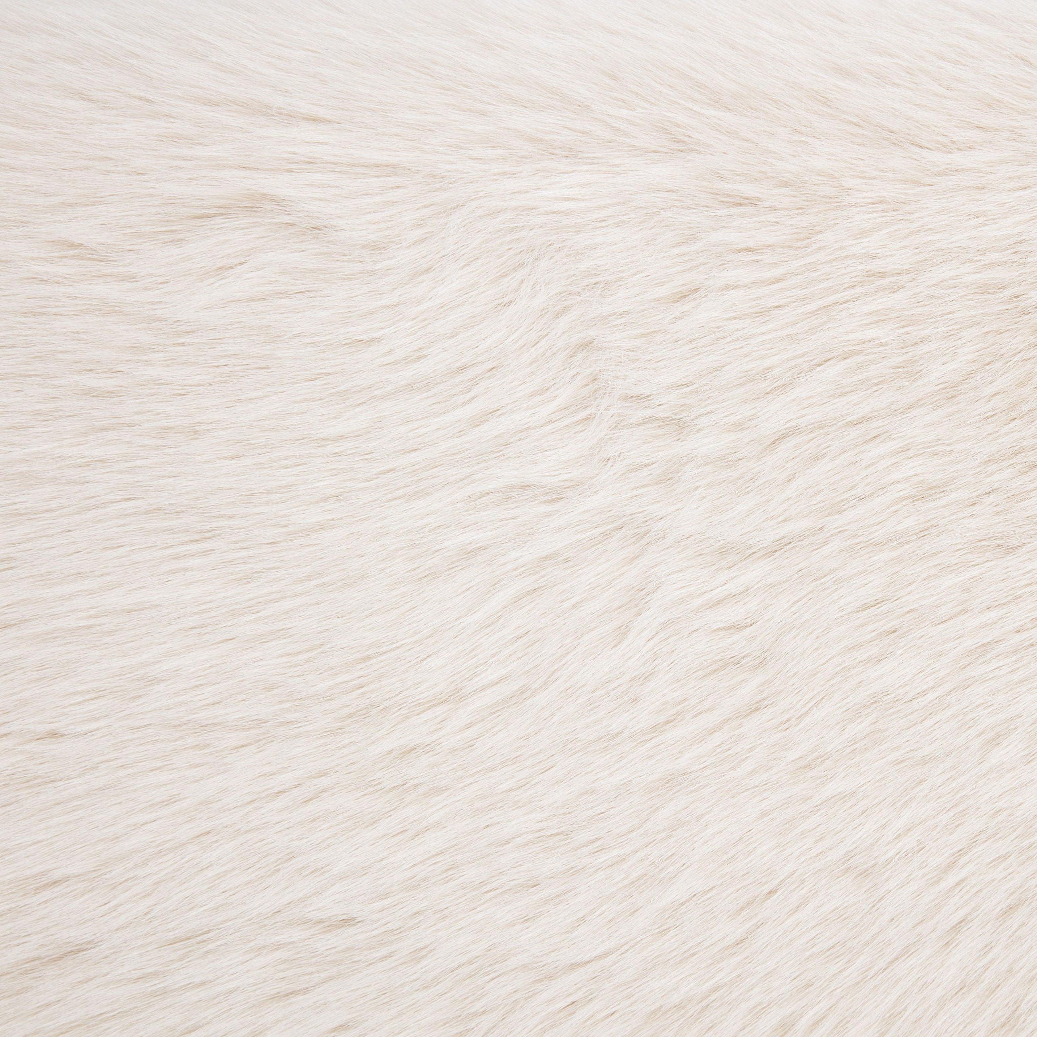 Rebecca Faux Fur Upholstered California King Bed Cream