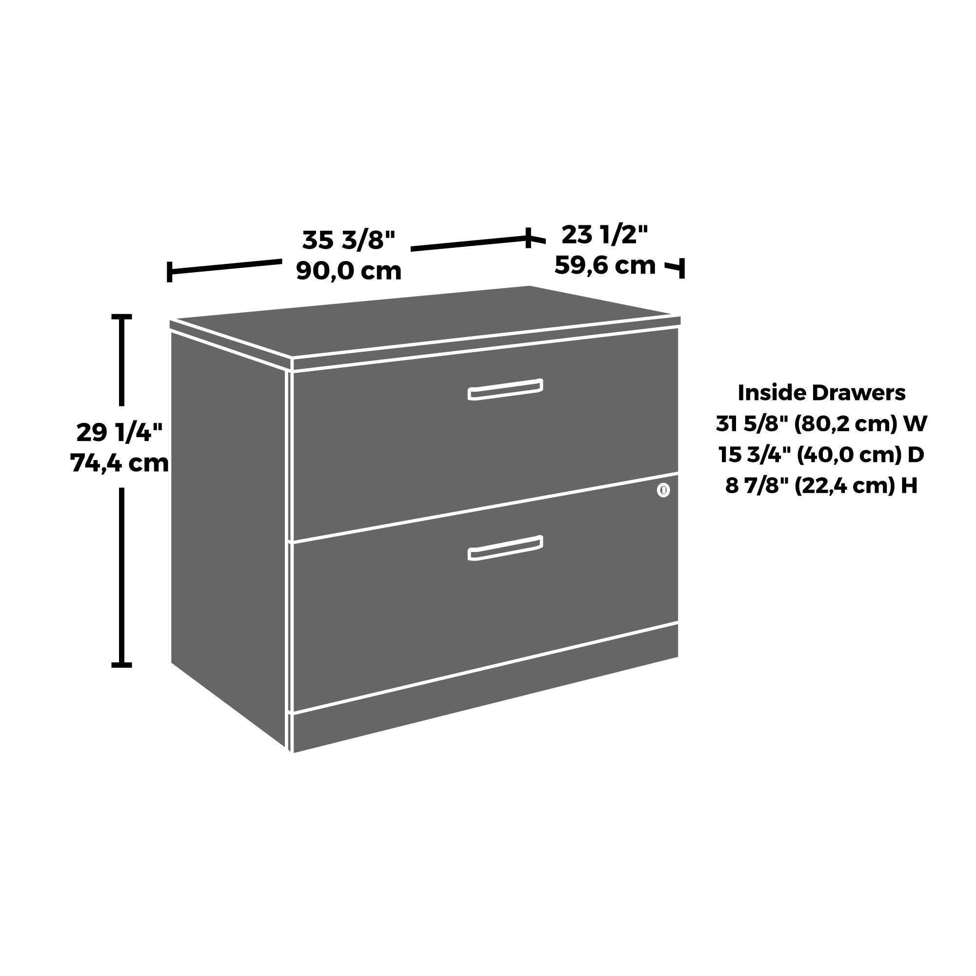 2-Drawer Lateral File Cabinet in Noble Elm