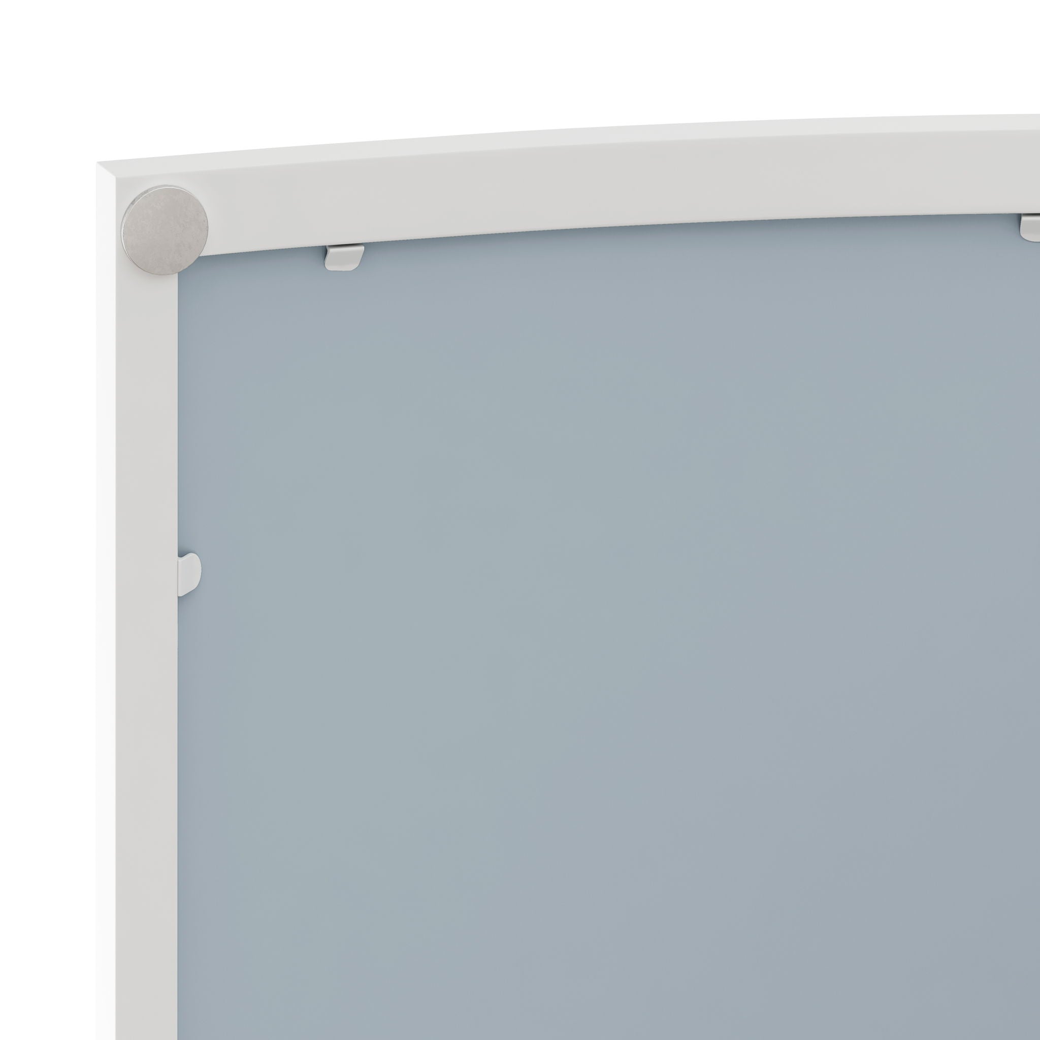 Arched Glass Double Door Wardrobe With Shatterproof Mirror, Open Shelf & Towel Rack