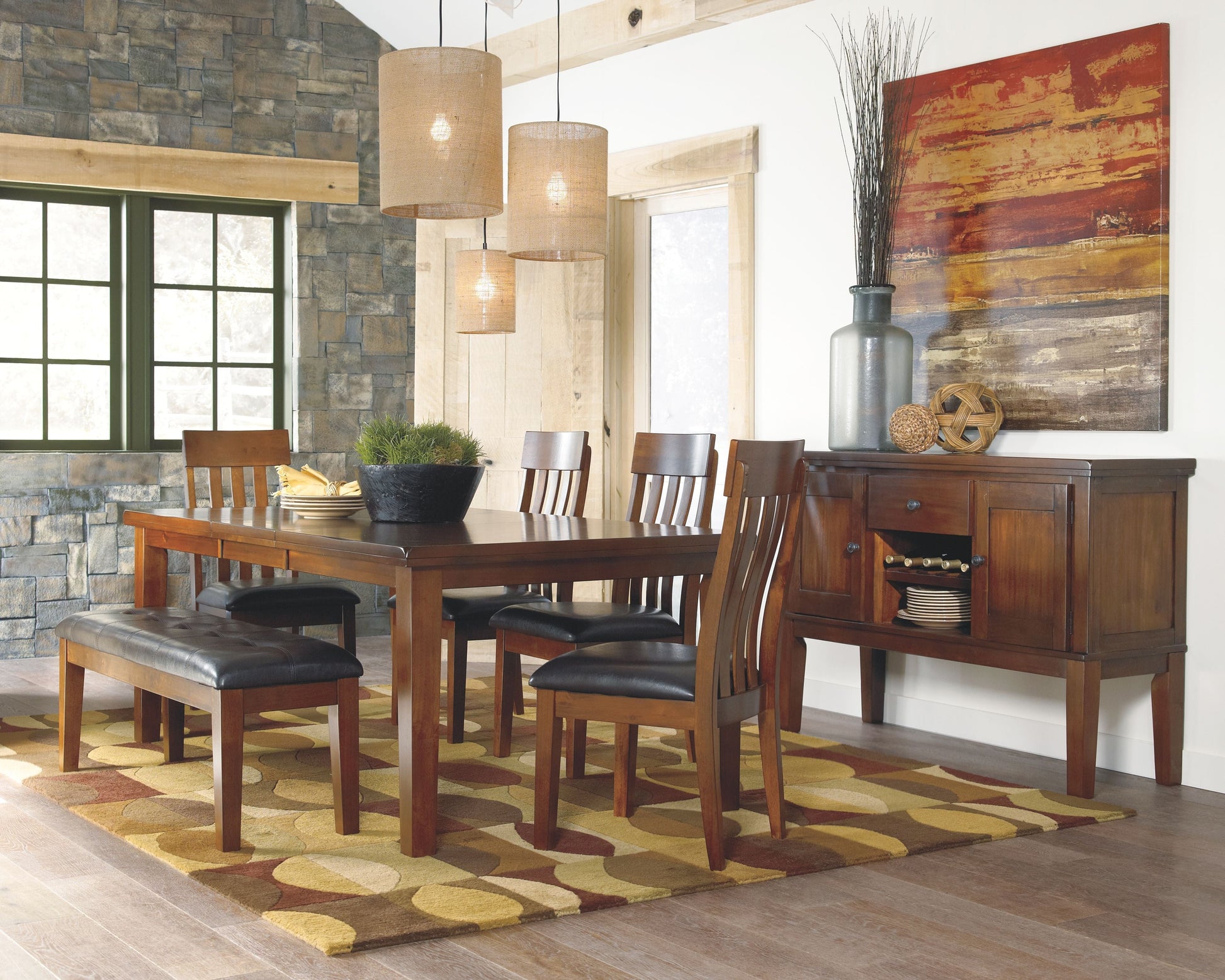 Signature Design by Ashley® Ralene - Medium Brown - Rectangular Dining Room Butterfly Extension Table | Meri Furniture