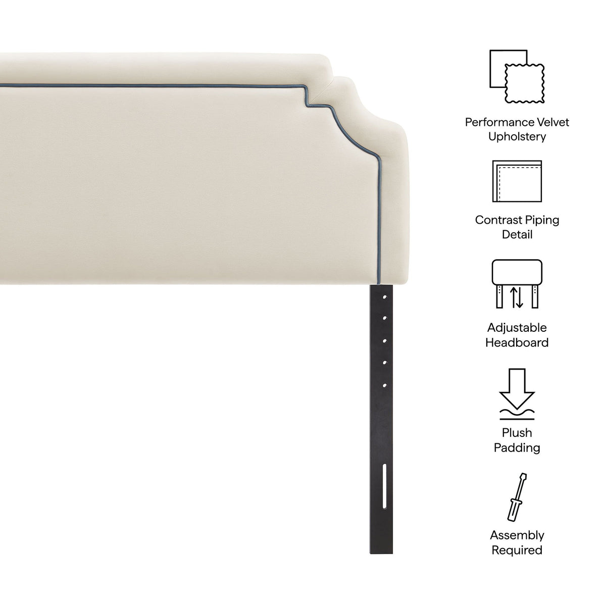 Magnolia Stain-Resistant Performance Velvet Queen Size Headboard by Modway