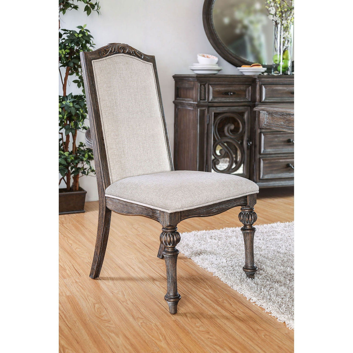 Furniture of America Arcadia - Side Chair (Set of 2) | Meri Furniture