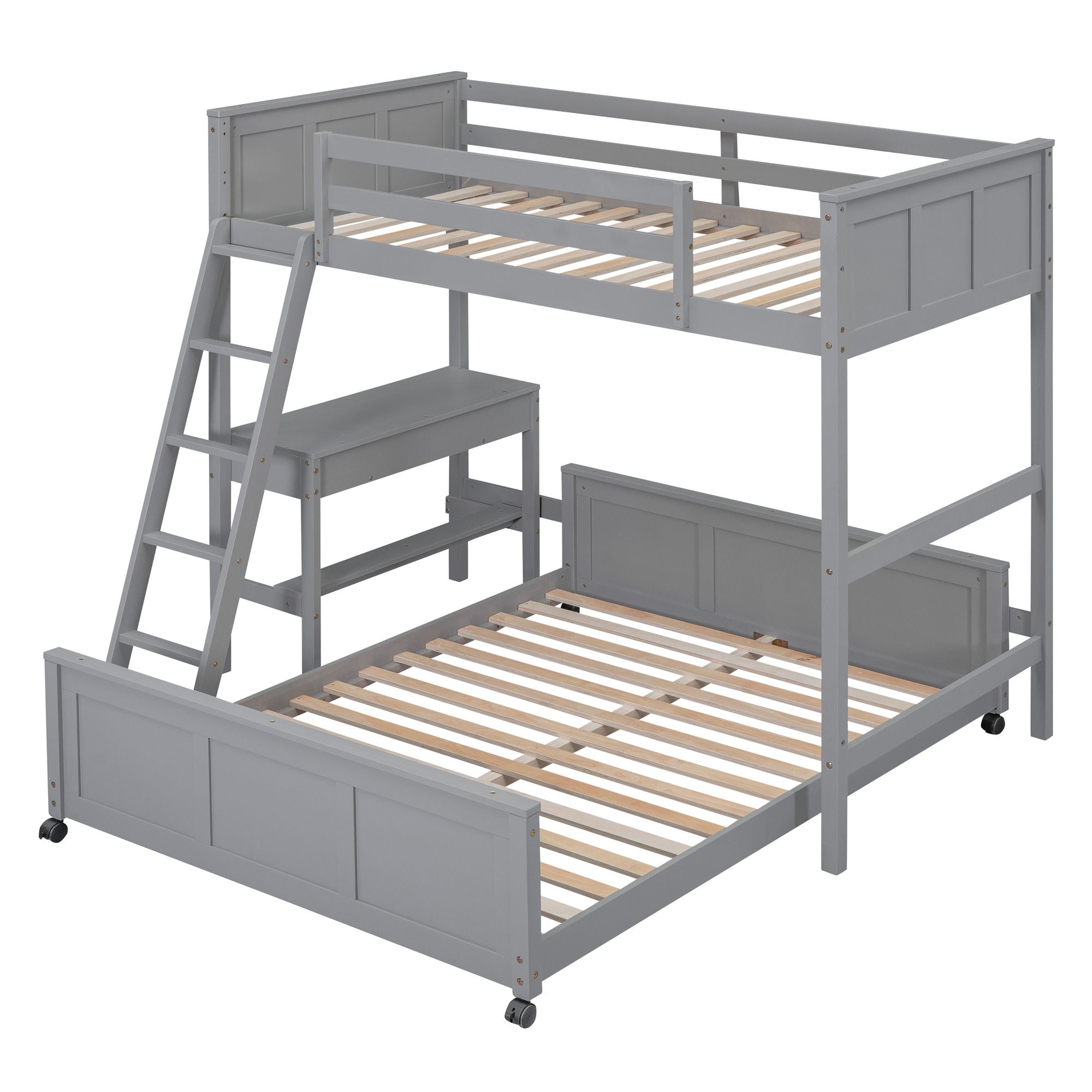 Full Over Full Bunk Bed With Desk