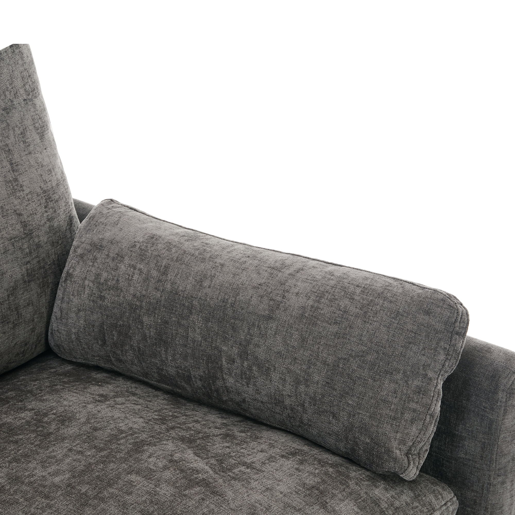 Cozy Upholstered 3 Seater Sofa With Double Cushion