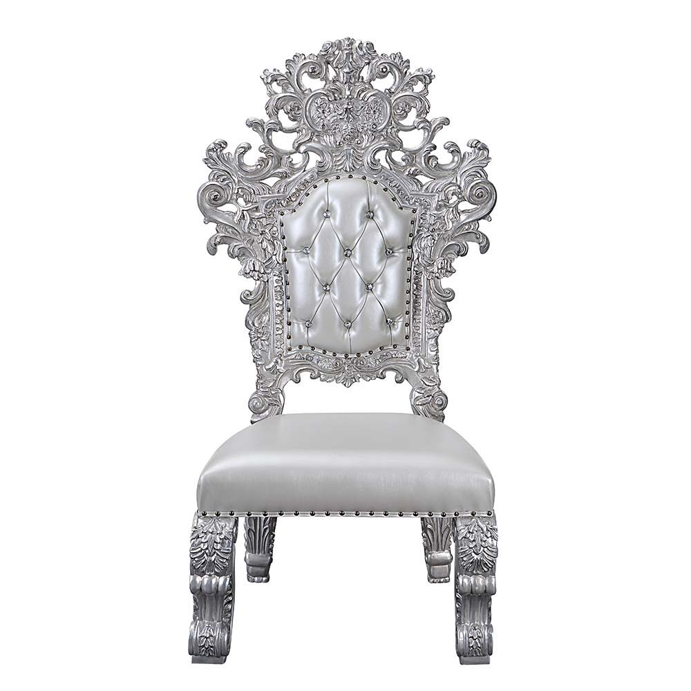 ACME Valkyrie - Side Chair (Set of 2) - Antique Platinum | Meri Furniture