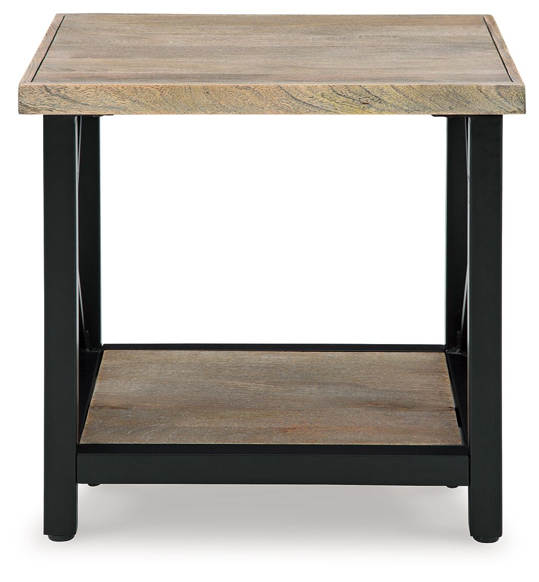 Signature Design by Ashley® Bristenfort - Brown / Black - Rectangular End Table | Meri Furniture