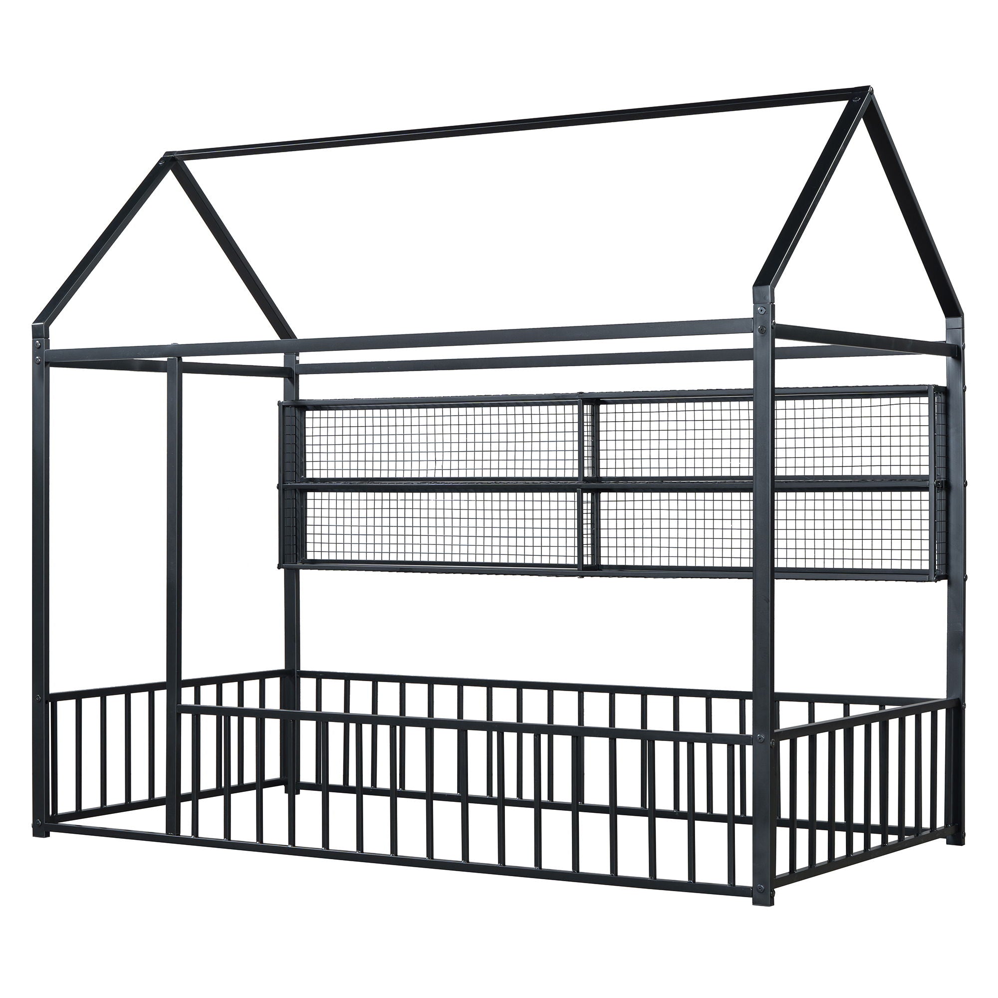 House Frame With Fence And Shelves