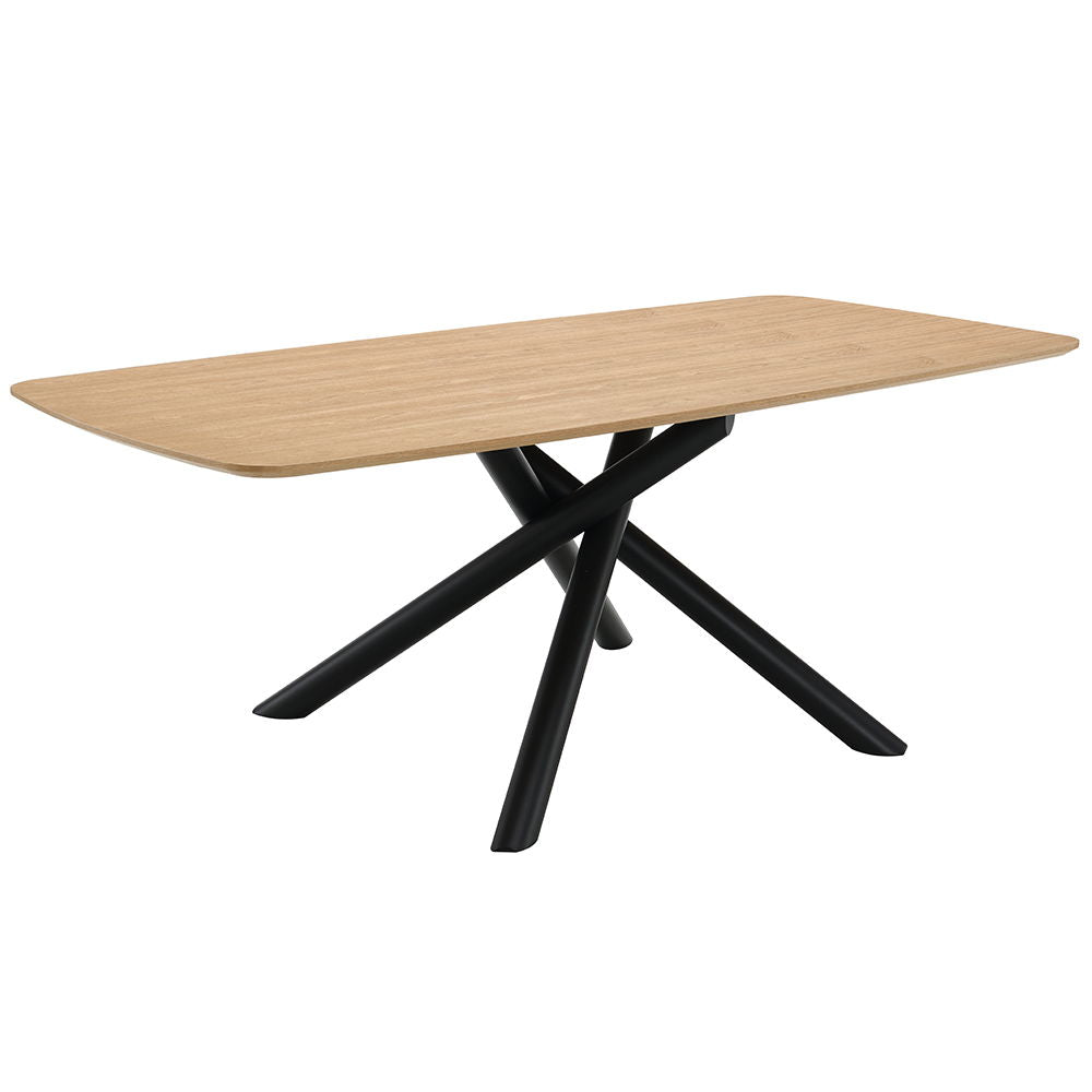 ACME Lawton - Dining Table - Natural & Black Finish | Meri Furniture