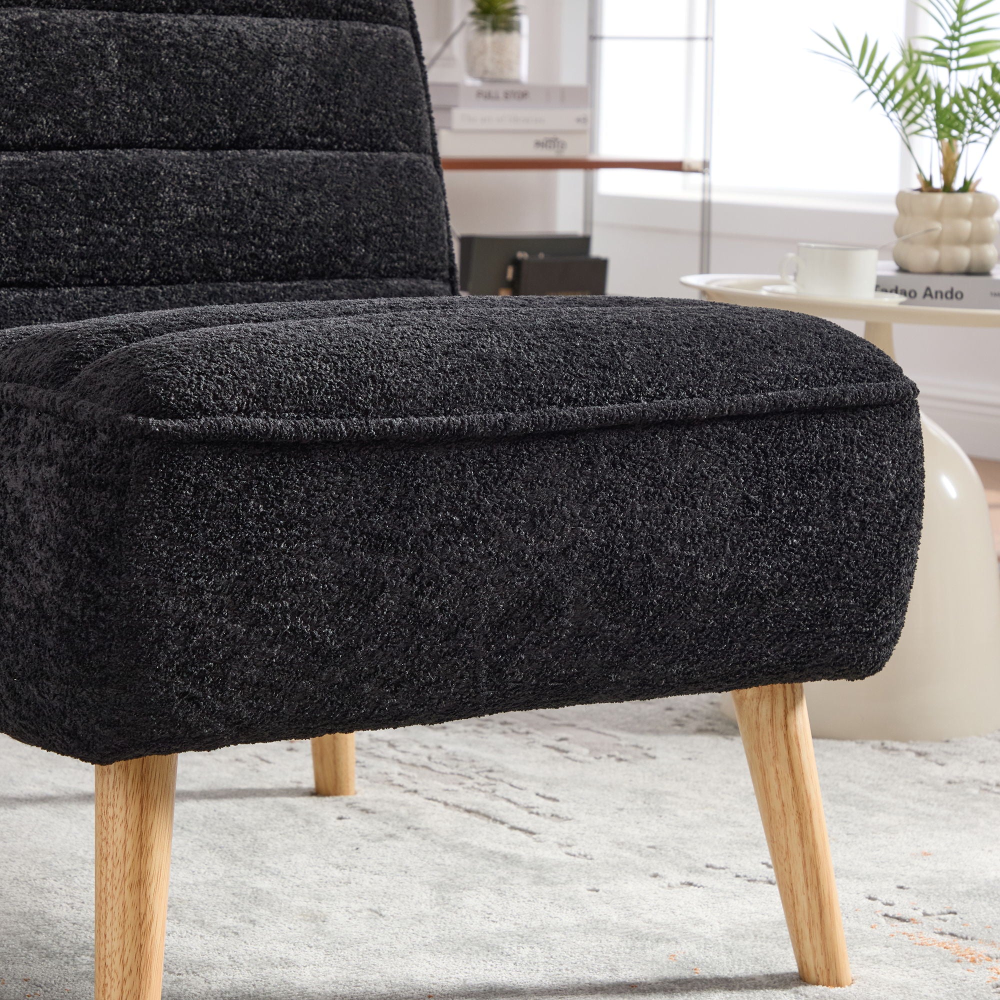 Upholstered Armless Accent Chair
