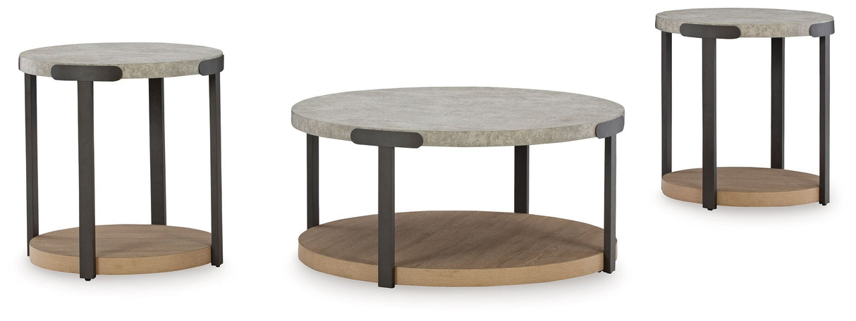 Signature Design by Ashley® Darthurst - Light Brown - Occasional Table Set (Set of 3) | Meri Furniture
