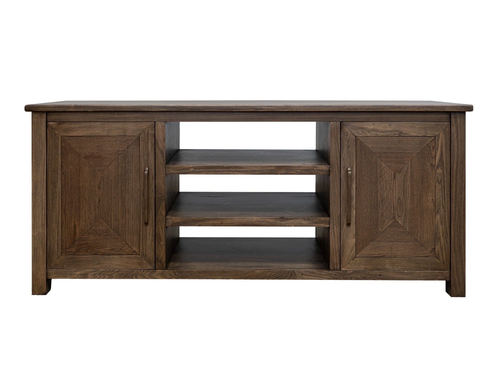 International Furniture Direct Novus lodge - 2 Doors TV Stand - Walnut Brown | Meri Furniture