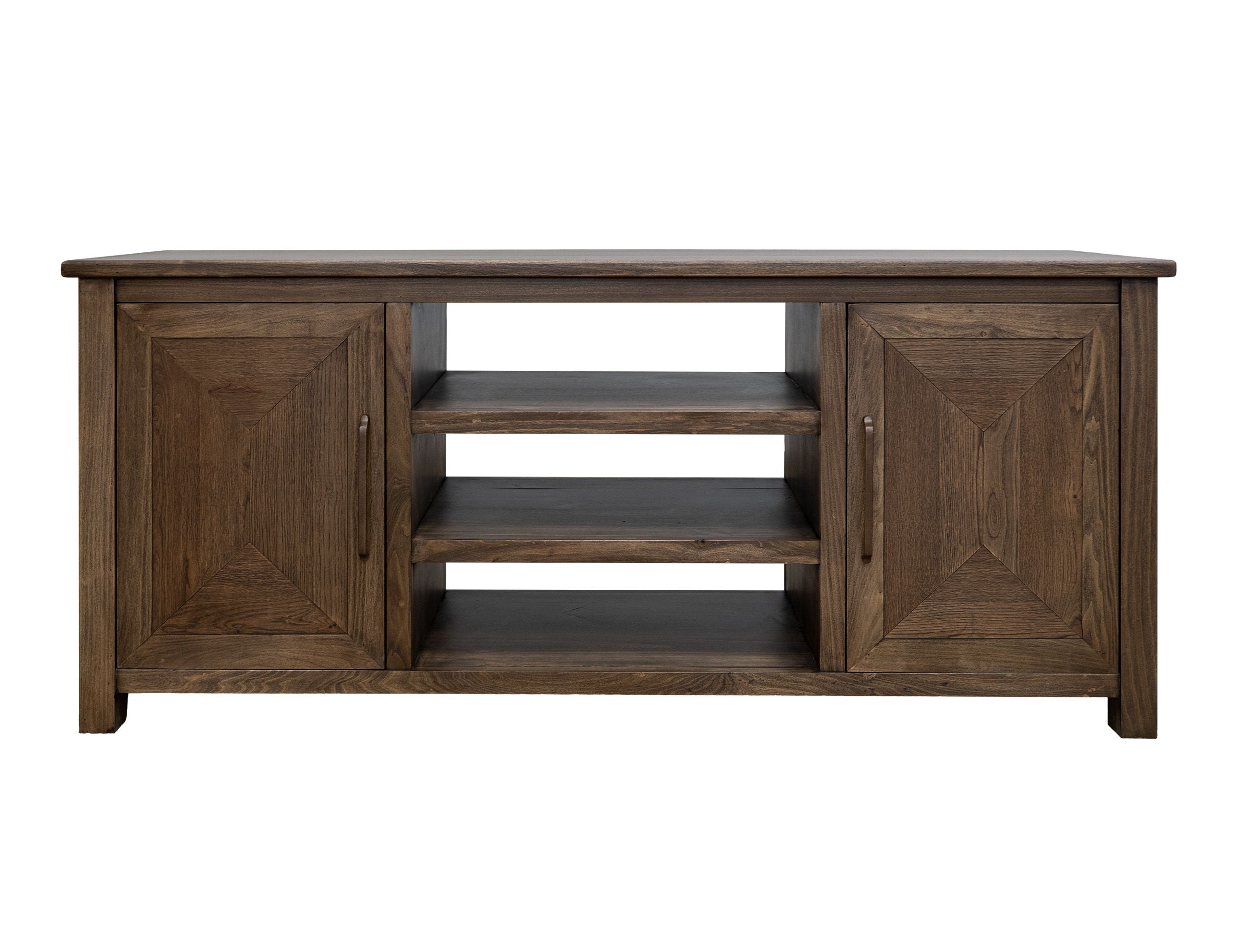 International Furniture Direct Novus lodge - 2 Doors TV Stand - Walnut Brown | Meri Furniture