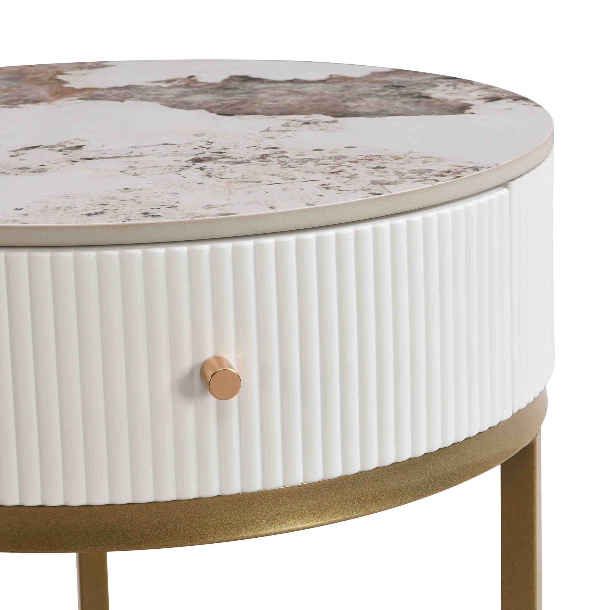 Modern Round Table With Drawers