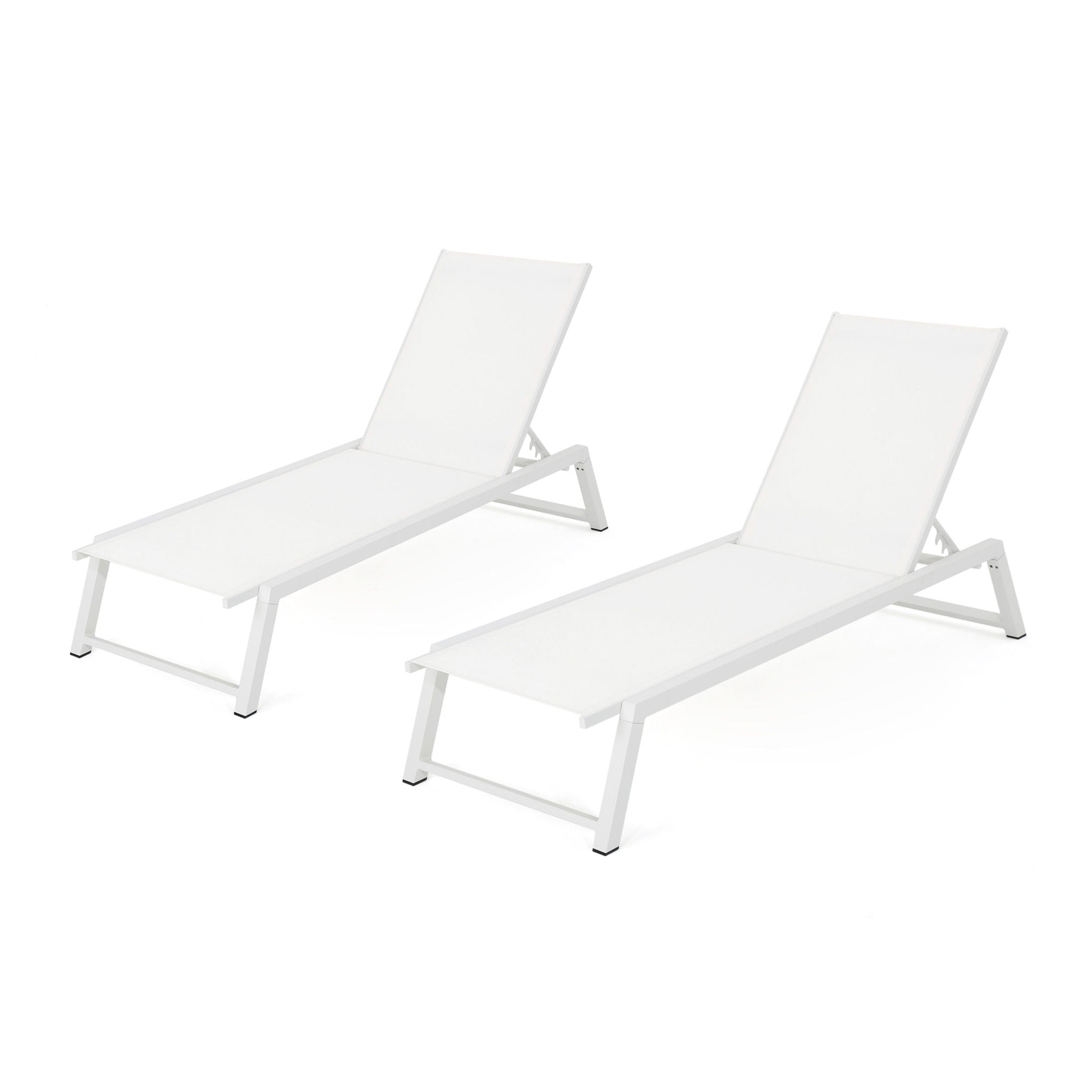 Myers - Modern Chaise Lounge Set With Adjustable Mesh Back