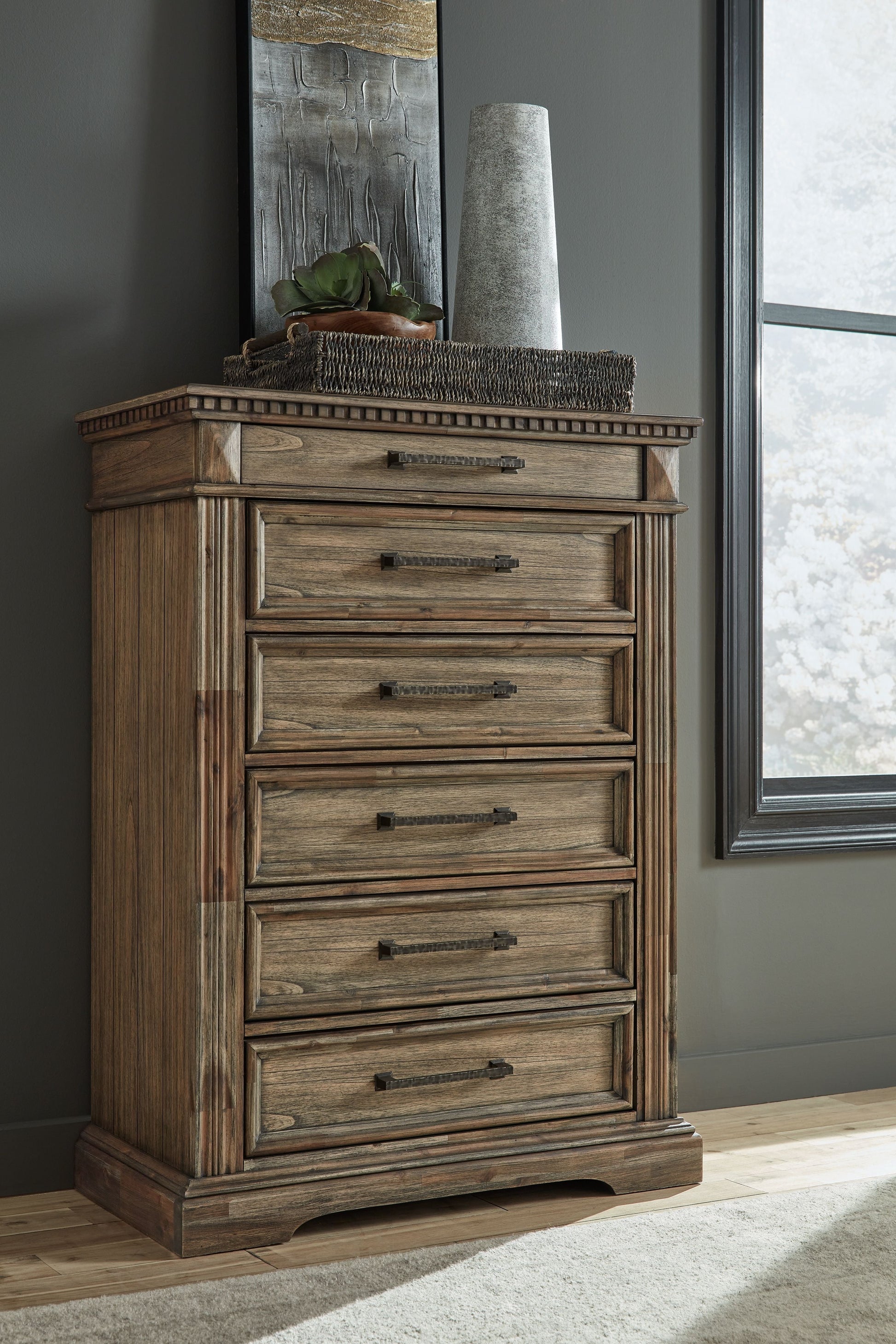 Signature Design by Ashley® Markenburg - Brown - Six Drawer Chest | Meri Furniture
