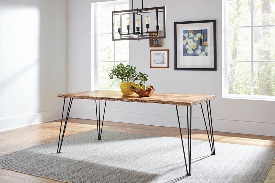 Coaster Fine Furniture Sherman - Live Edge Dining Table - Natural Acacia | Meri Furniture
