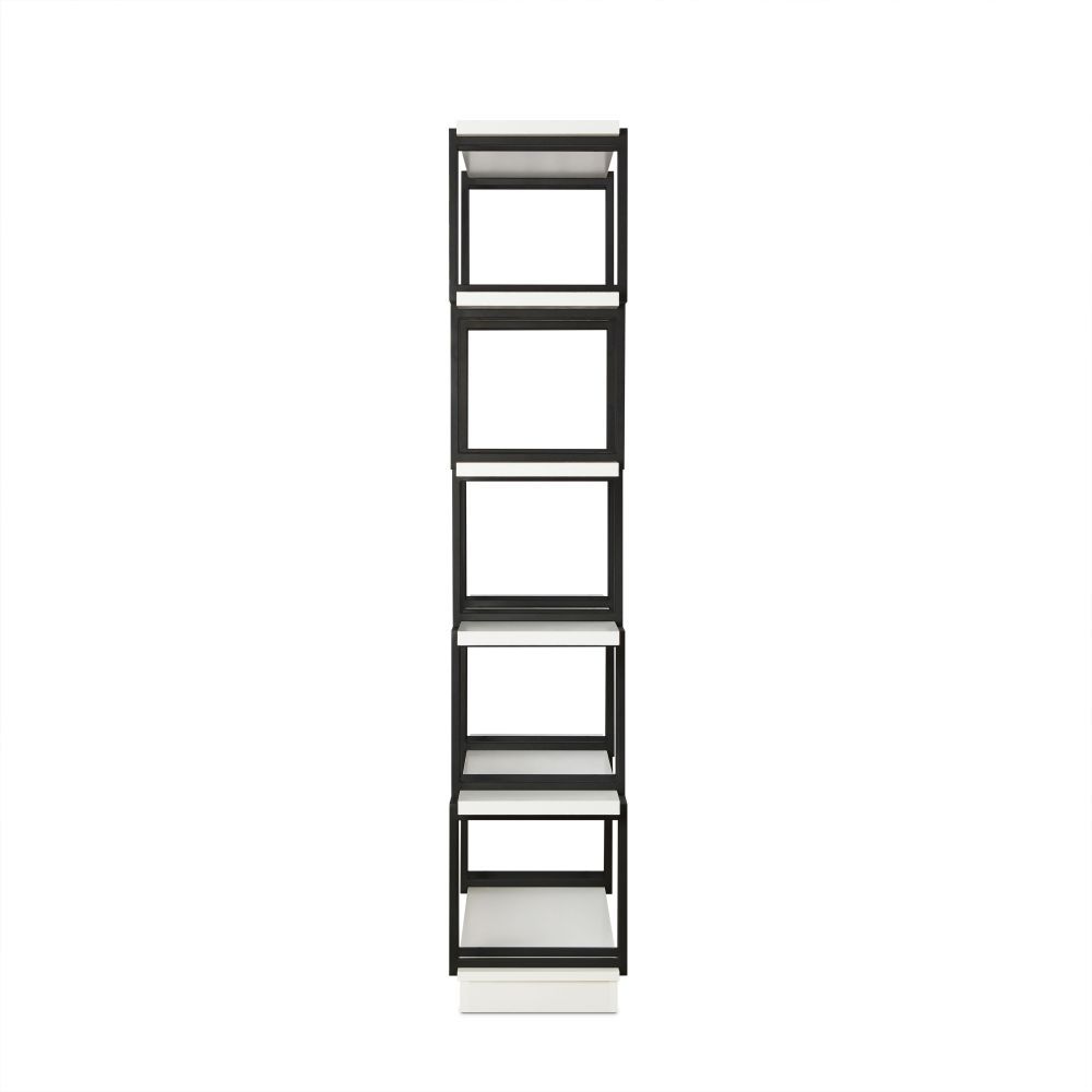 ACME Verne - Bookshelf - White & Black | Meri Furniture