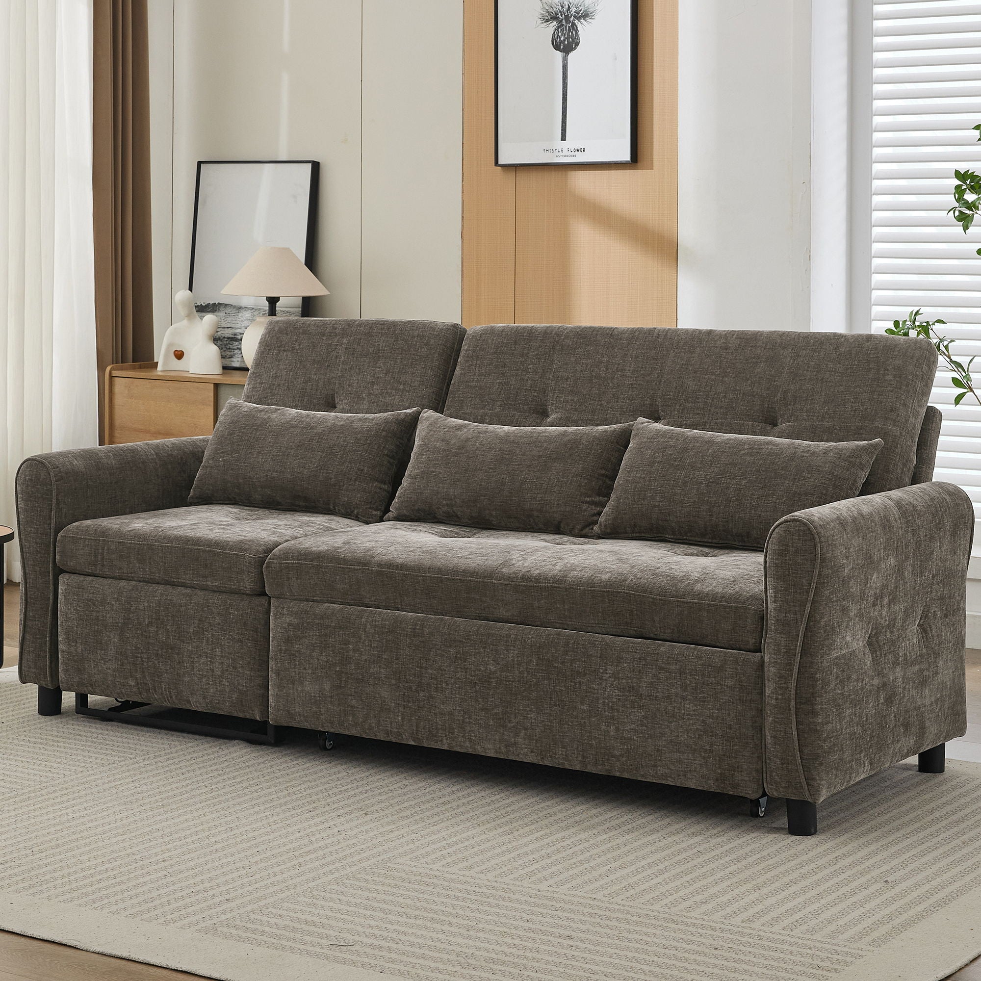 3 Seater Sofa Bed And Reversible Recliner