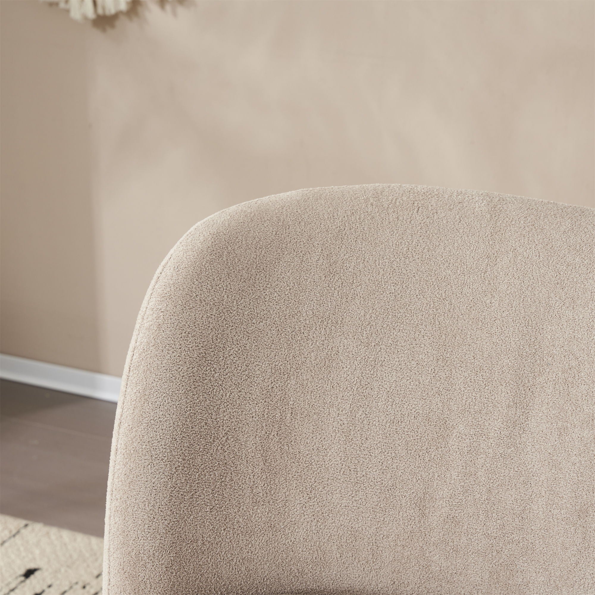 Modern Low Back Accent Upholstered Armless Living Room Chairs, Round Feet