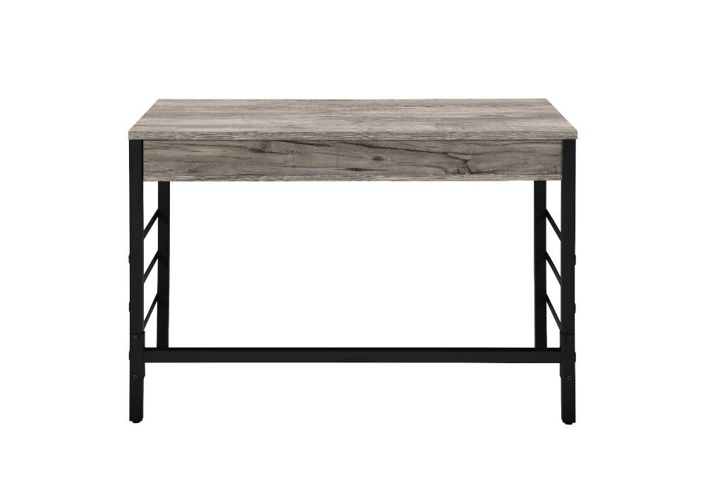 ACME Disho - Desk - Light Weathered Oak & Black Finish | Meri Furniture
