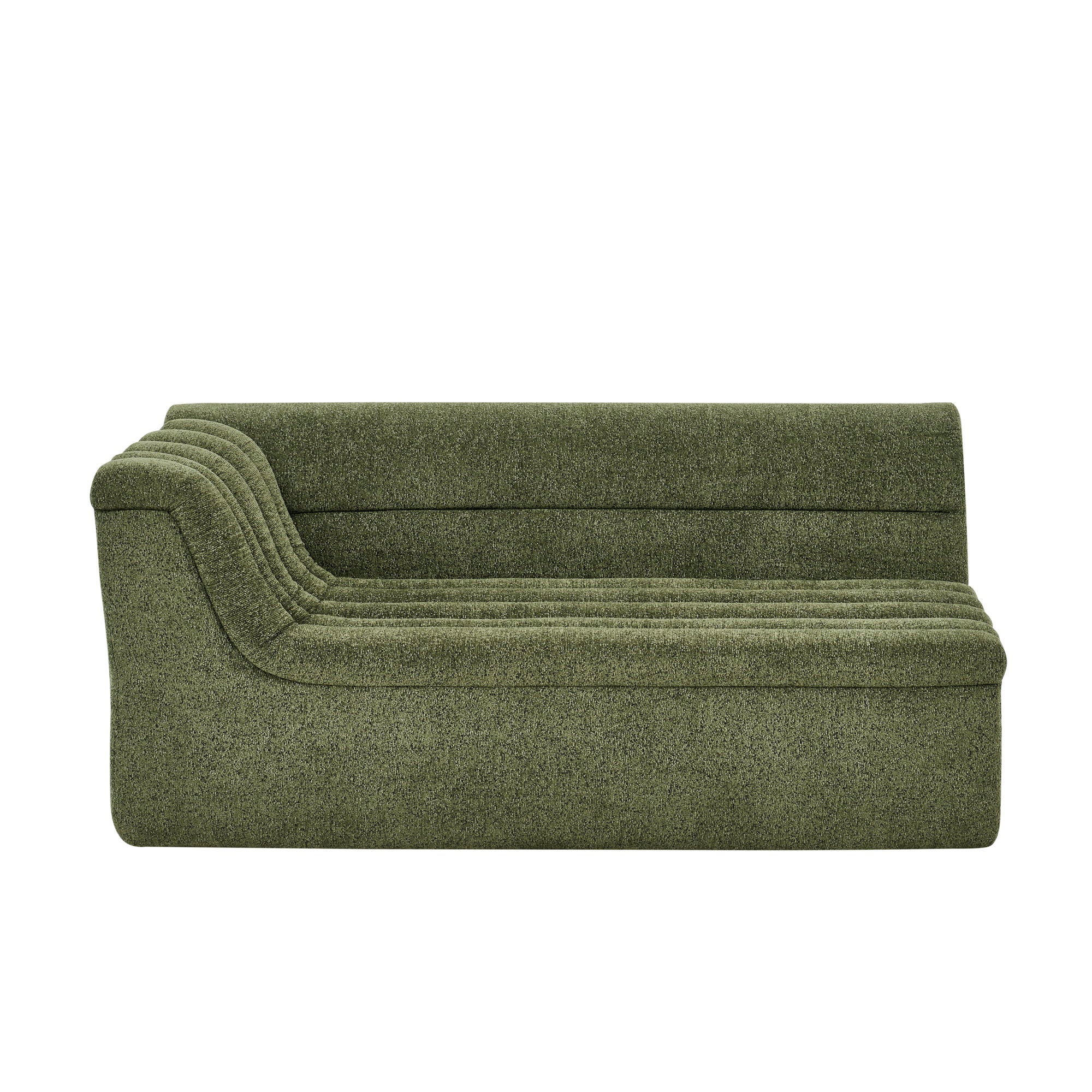 Upholstered L-Shaped Modular Sectional Sofa With Chaise, Wave-Shaped Armrest