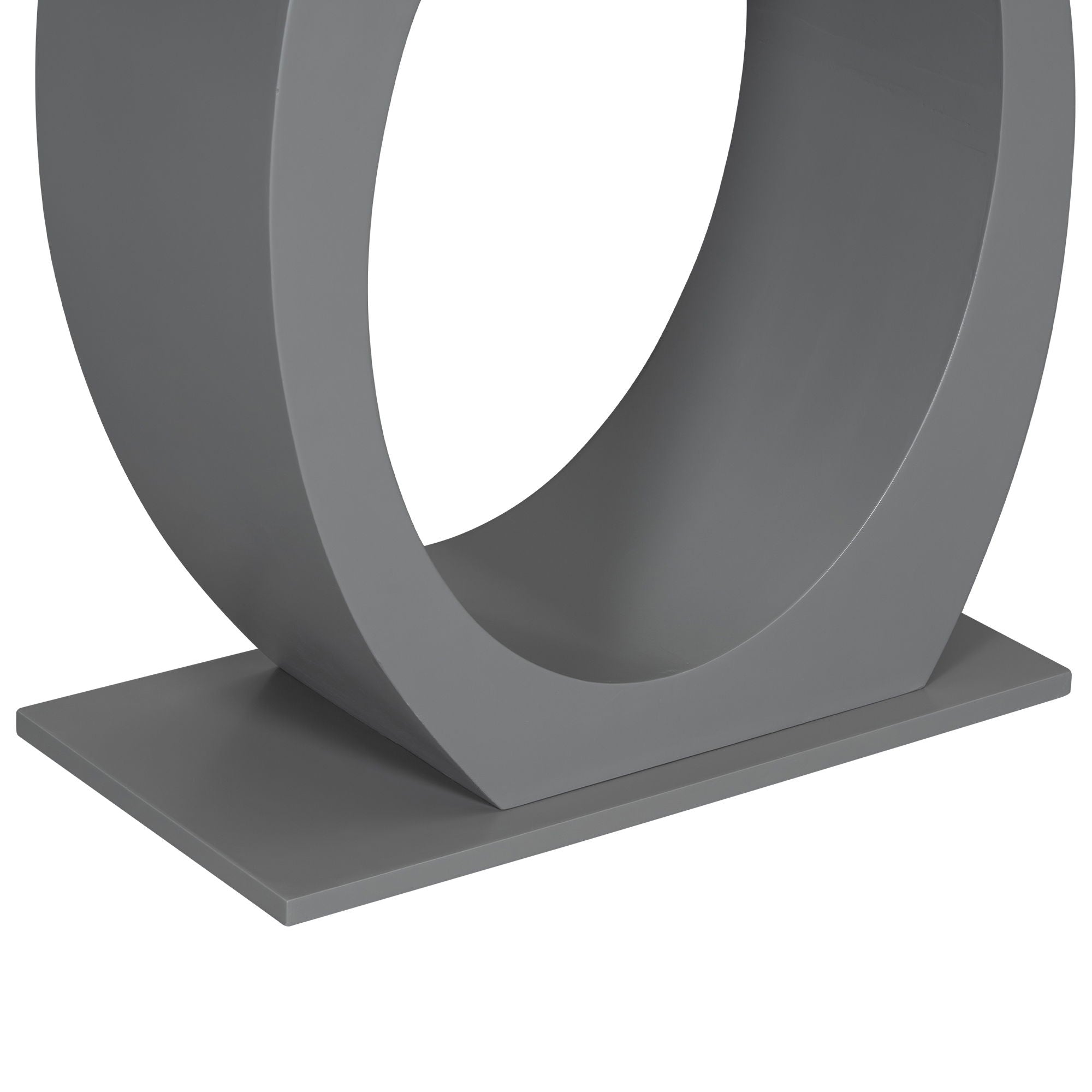 Console Table With Oval Base And Reinforced Bottom Plate