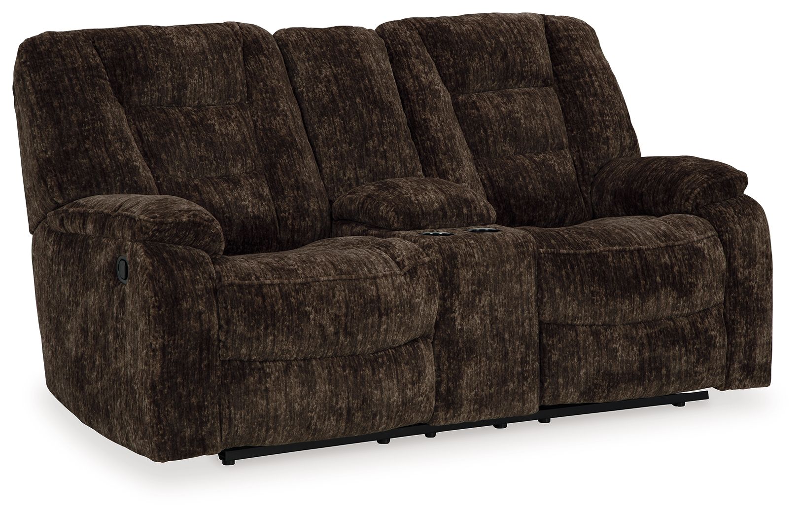 Signature Design by Ashley® Soundwave - Reclining Loveseat W/Console | Meri Furniture