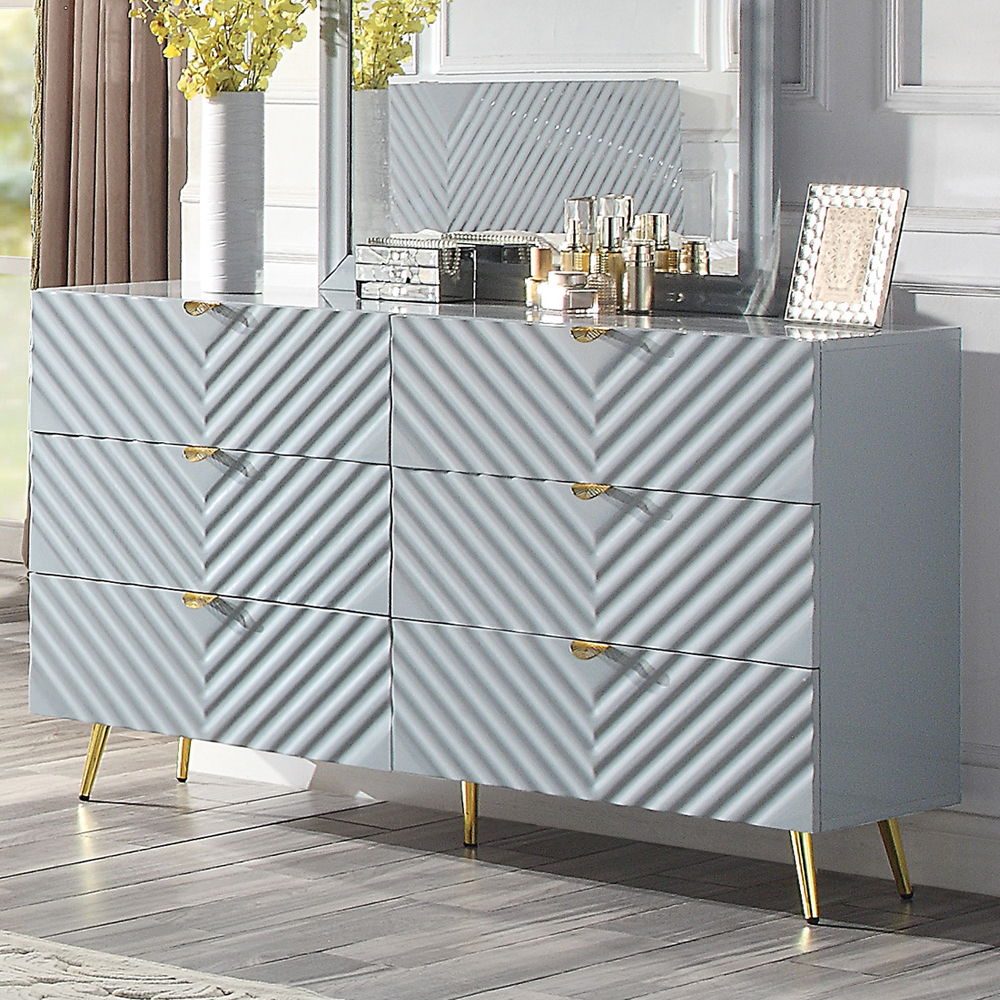 ACME Gaines - Dresser - Gray High | Meri Furniture