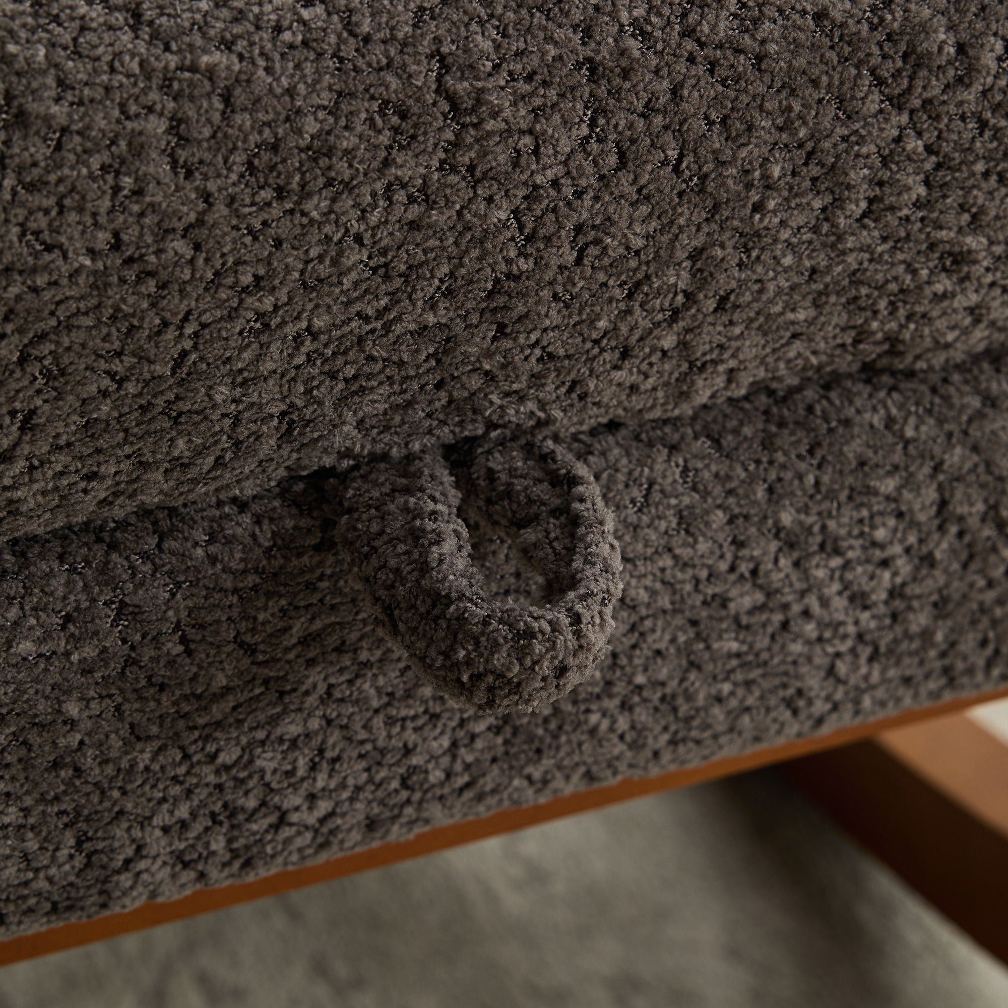 Rocking High Back Glider Chair With Retractable Footrest, Side Pocket