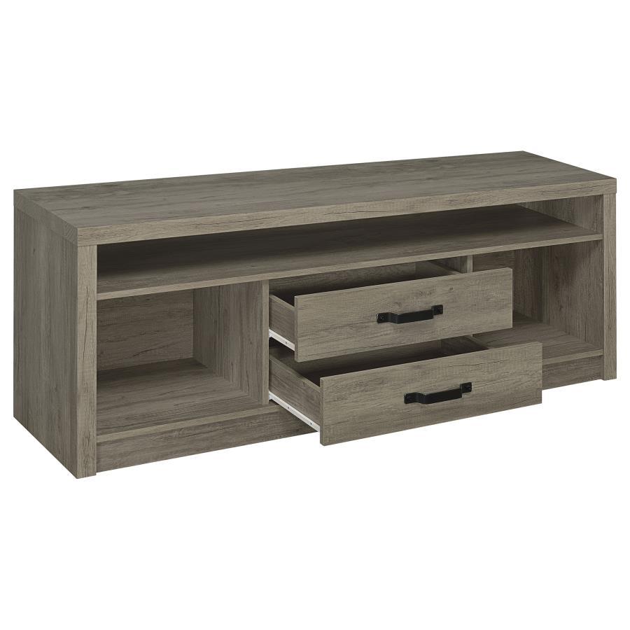 Coaster Fine Furniture Burke - 2-Drawer Engineered Wood TV Stand - Gray Driftwood | Meri Furniture