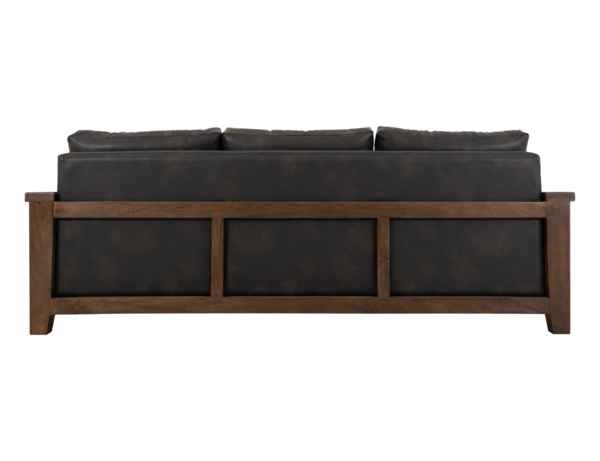 Walnut - Sofa - Licorice Black