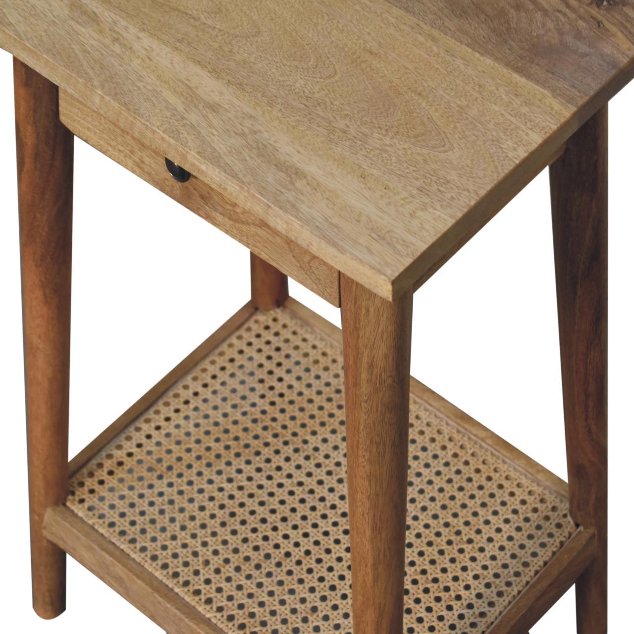 Woven End Table - Brown