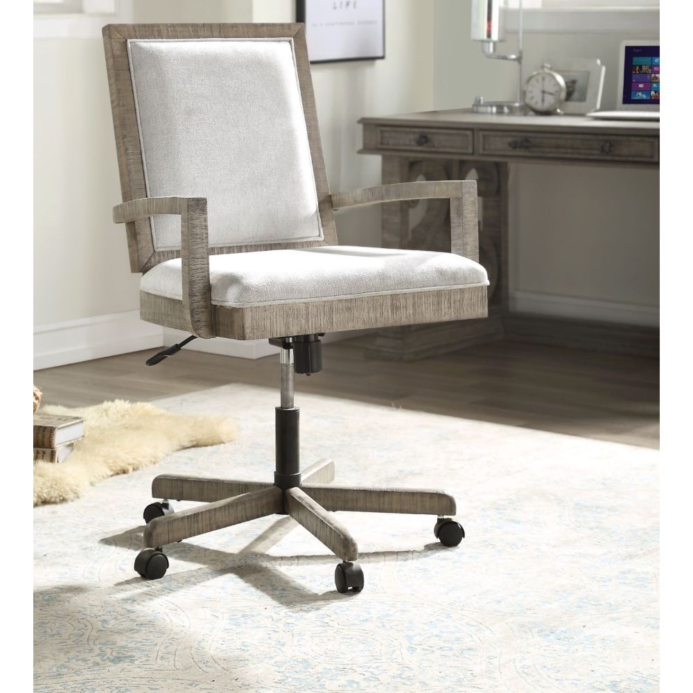 ACME Artesia - Executive Office Chair - Fabric & Salvaged Natural | Meri Furniture