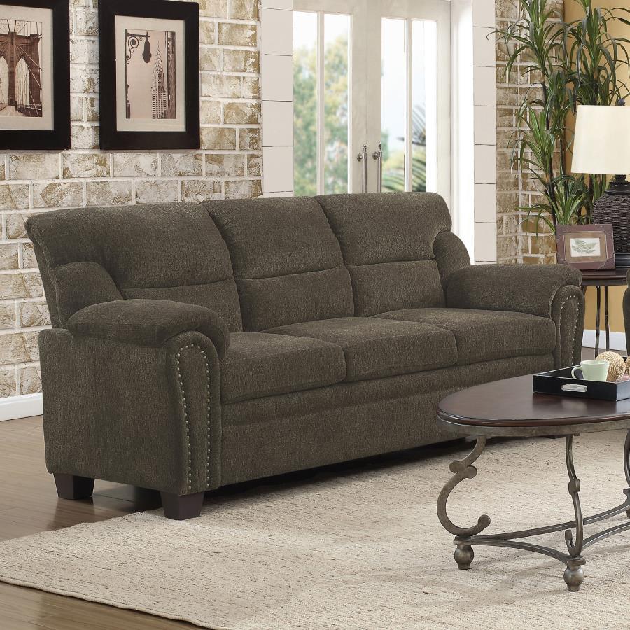 Coaster Fine Furniture Clementine - Upholstered Padded Arm Sofa | Meri Furniture
