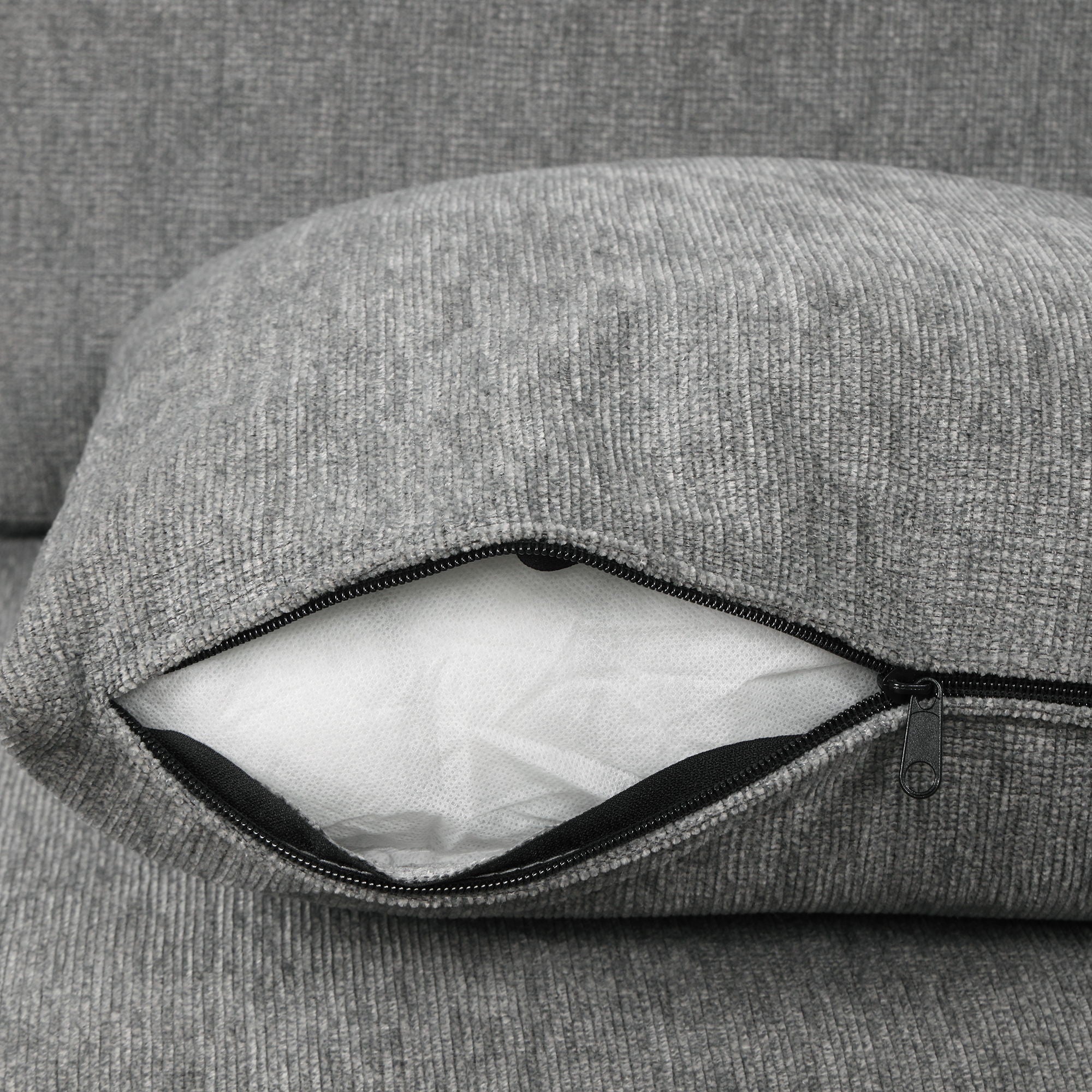 Sectional Sofa Convertible Pull-Out Bed With Storage Ottoman & USB Ports