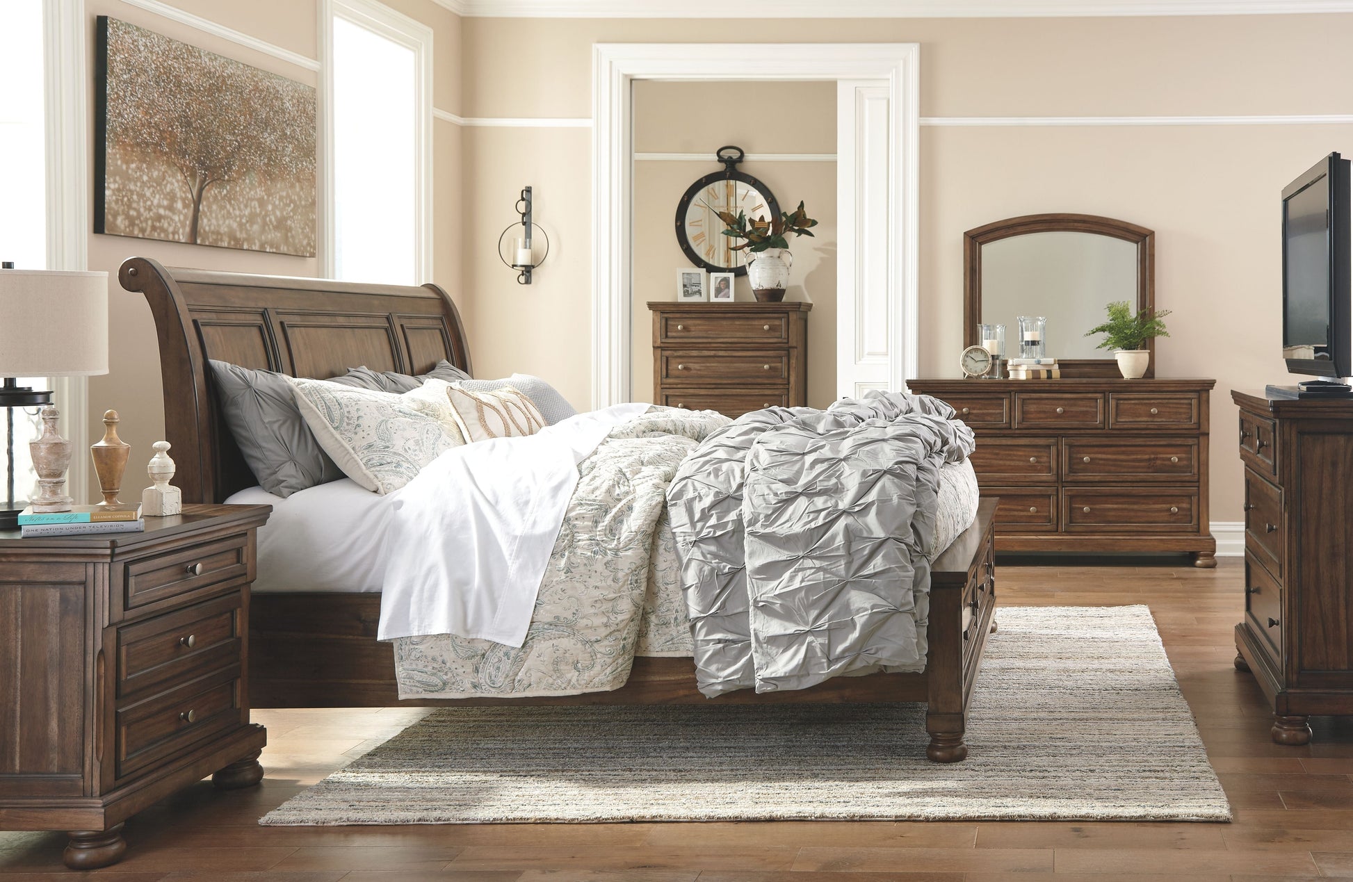 Signature Design by Ashley® Flynnter - Storage Sleigh Bed | Meri Furniture