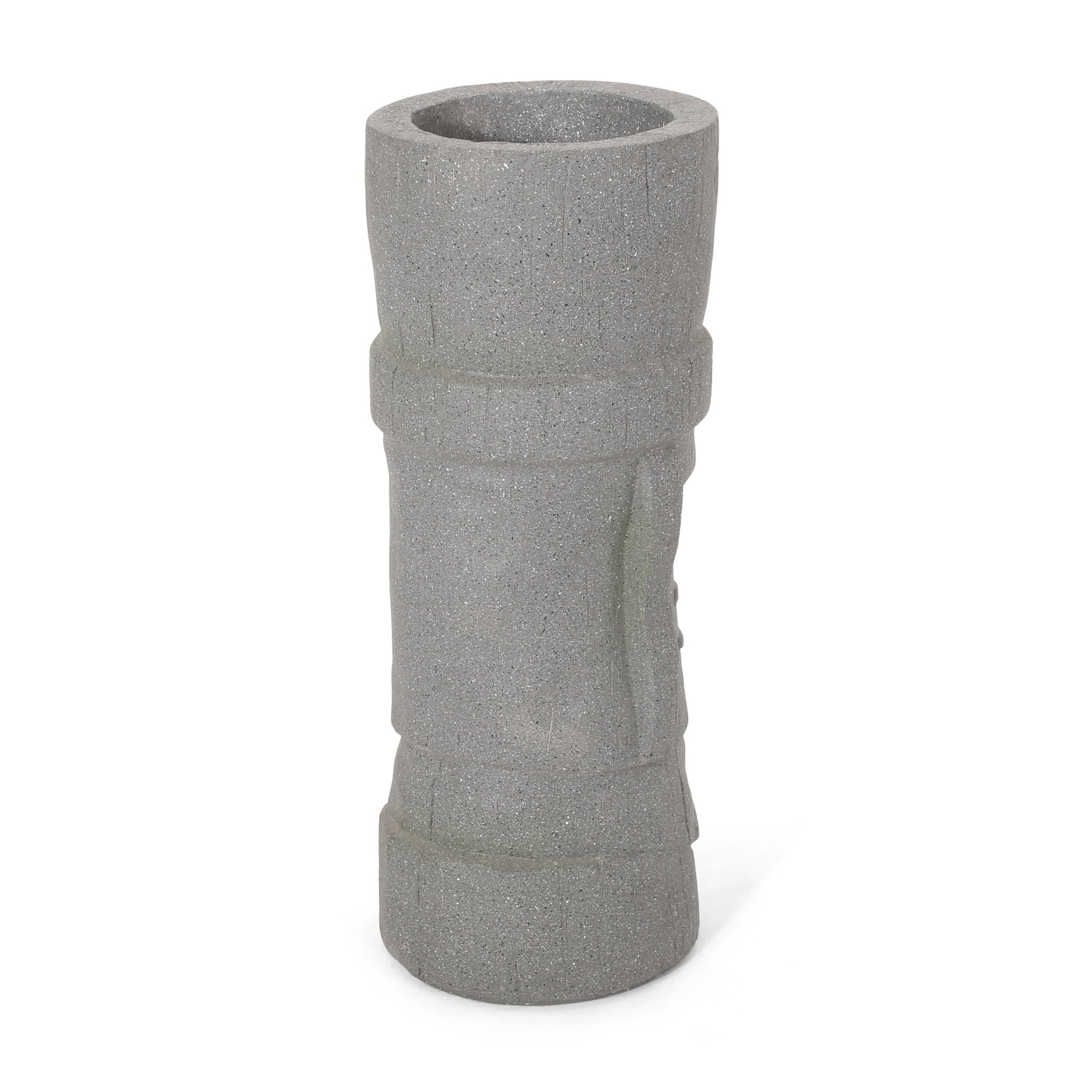 Classic Flower Planter With Magnesium Oxide Material - Stone Gray