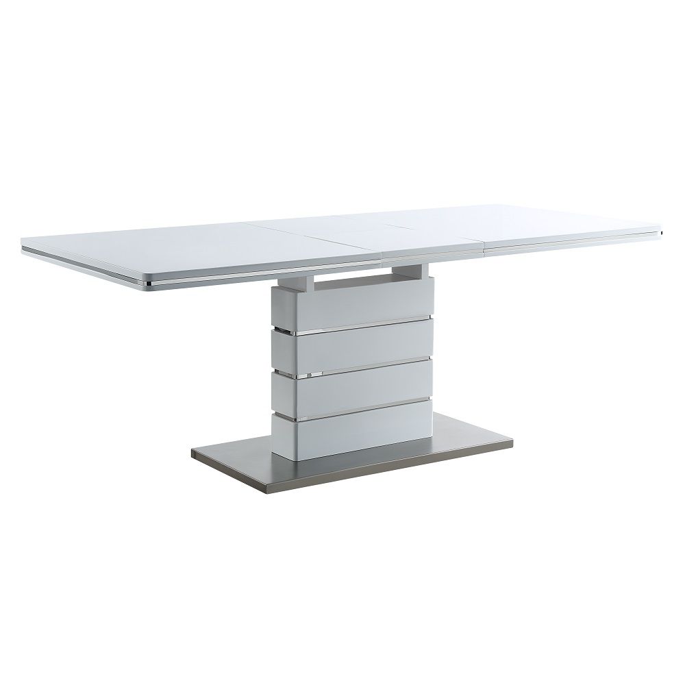 ACME Kameryn - Dining Table With Leaf - White High | Meri Furniture